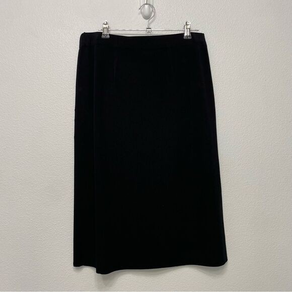 Misook Straight Pull On Skirt Acrylic Black Size Medium - Picture 2 of 6
